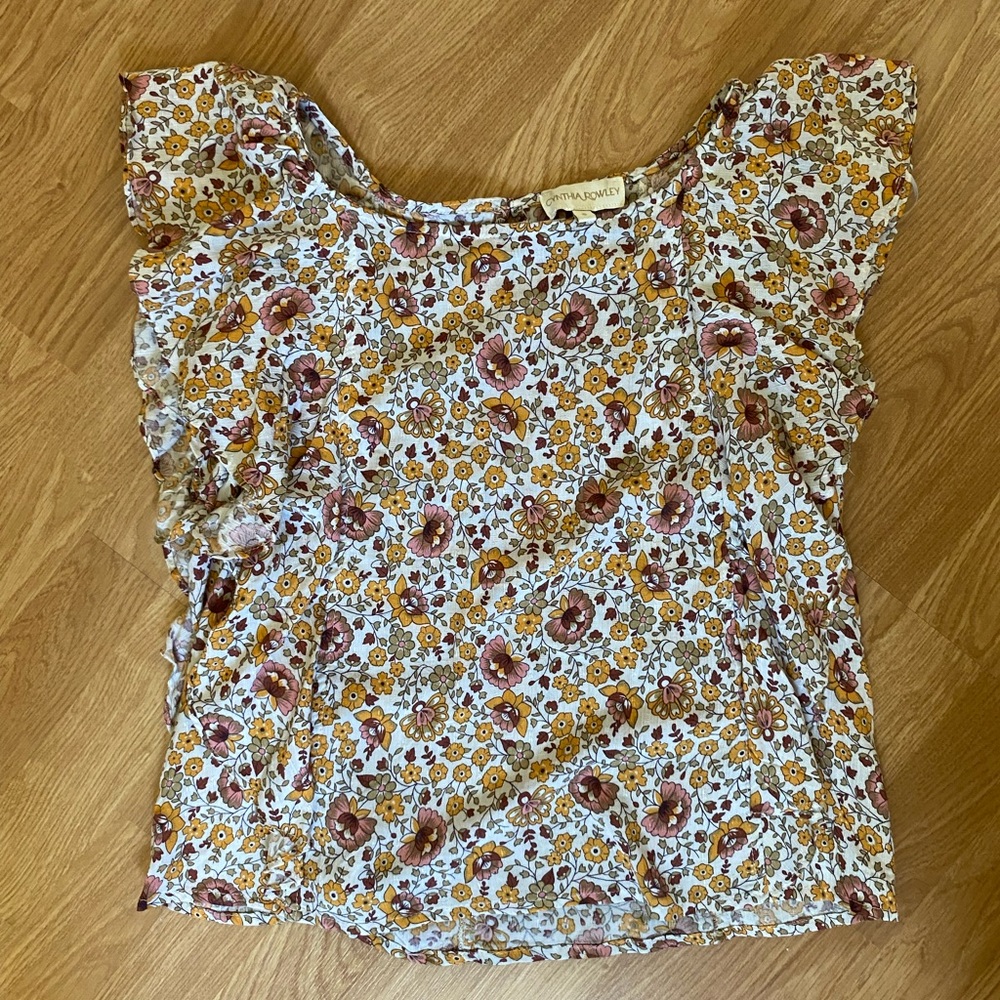 Funky Floral Ruffle Shirt